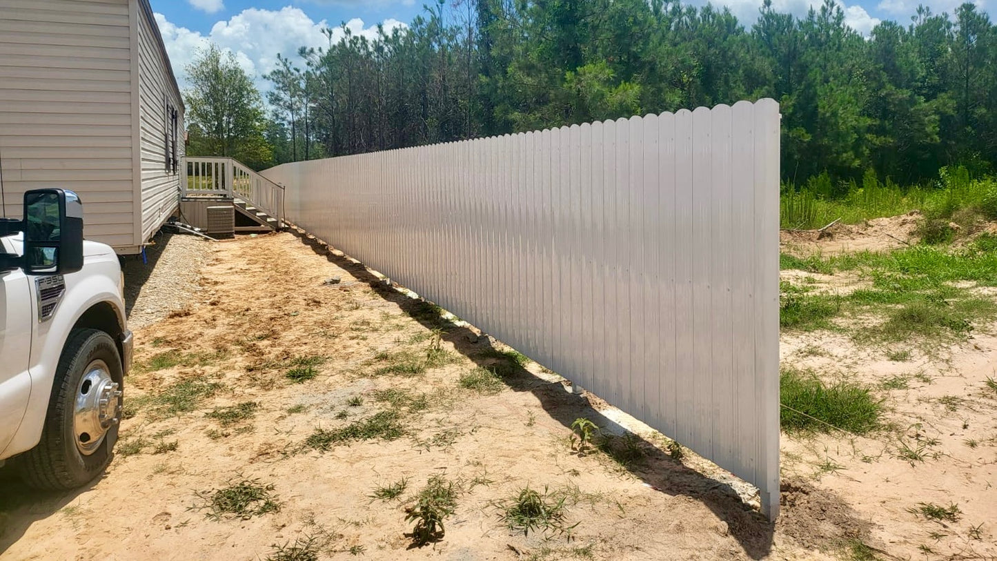 Dura Fence White 6 in. x 6 ft.