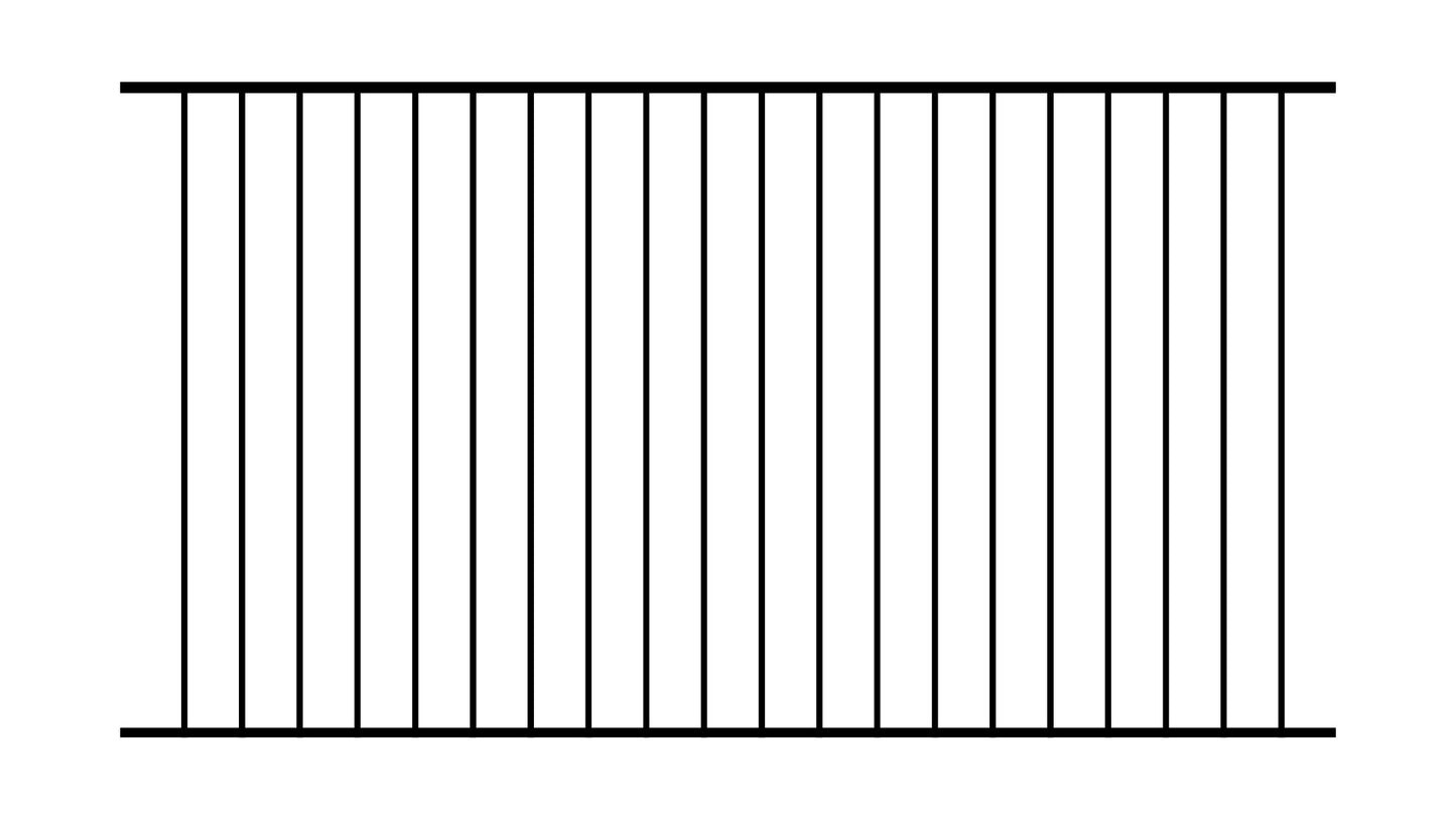Security Wrought Iron Fence Panels 8ft x 5ft. 2 Rails 5/8" Pickets