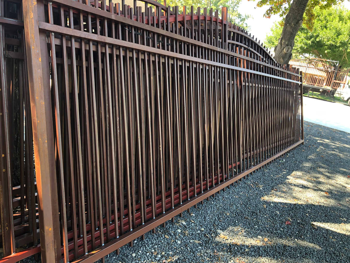 Driveway Wrought Single Iron Gates Red Prime