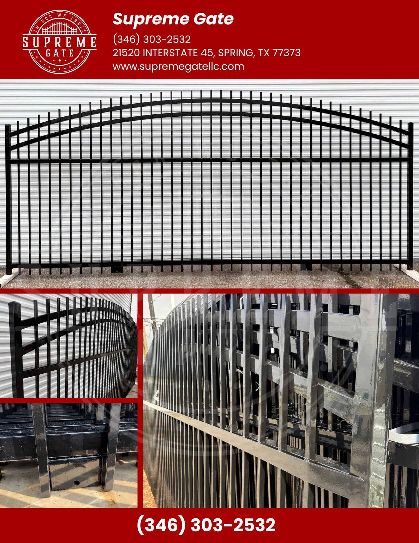 Driveway Wrought Iron Gates Powder Coated