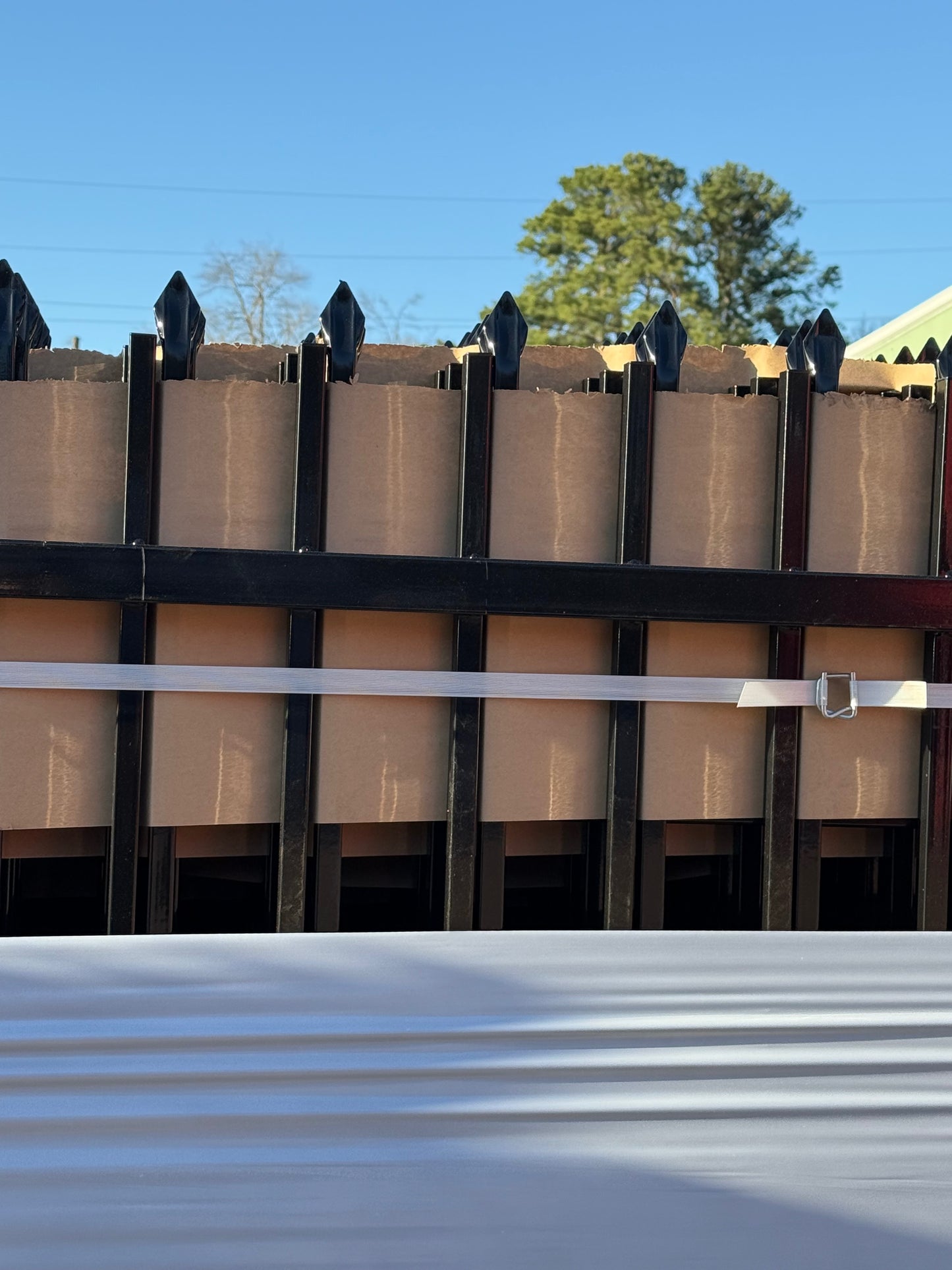 Metal Fence Pressed Point Powder Coated 8X8 Pickets 3/4 Rails 1-1/2