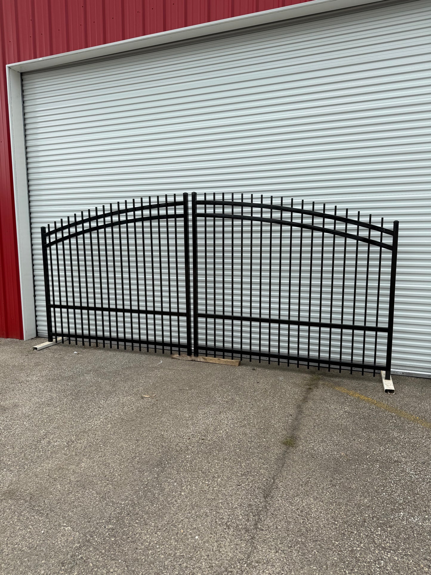 Dual Driveway Wrought Iron Gates Powder Coated