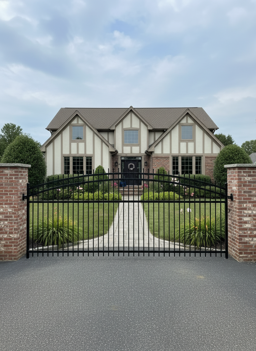 Driveway Wrought Iron Gates Powder Coated