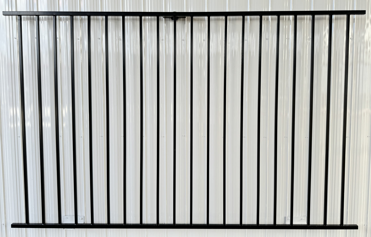 Security Wrought Iron Fence Panels 8ft x 5ft. 2 Rails 5/8" Pickets