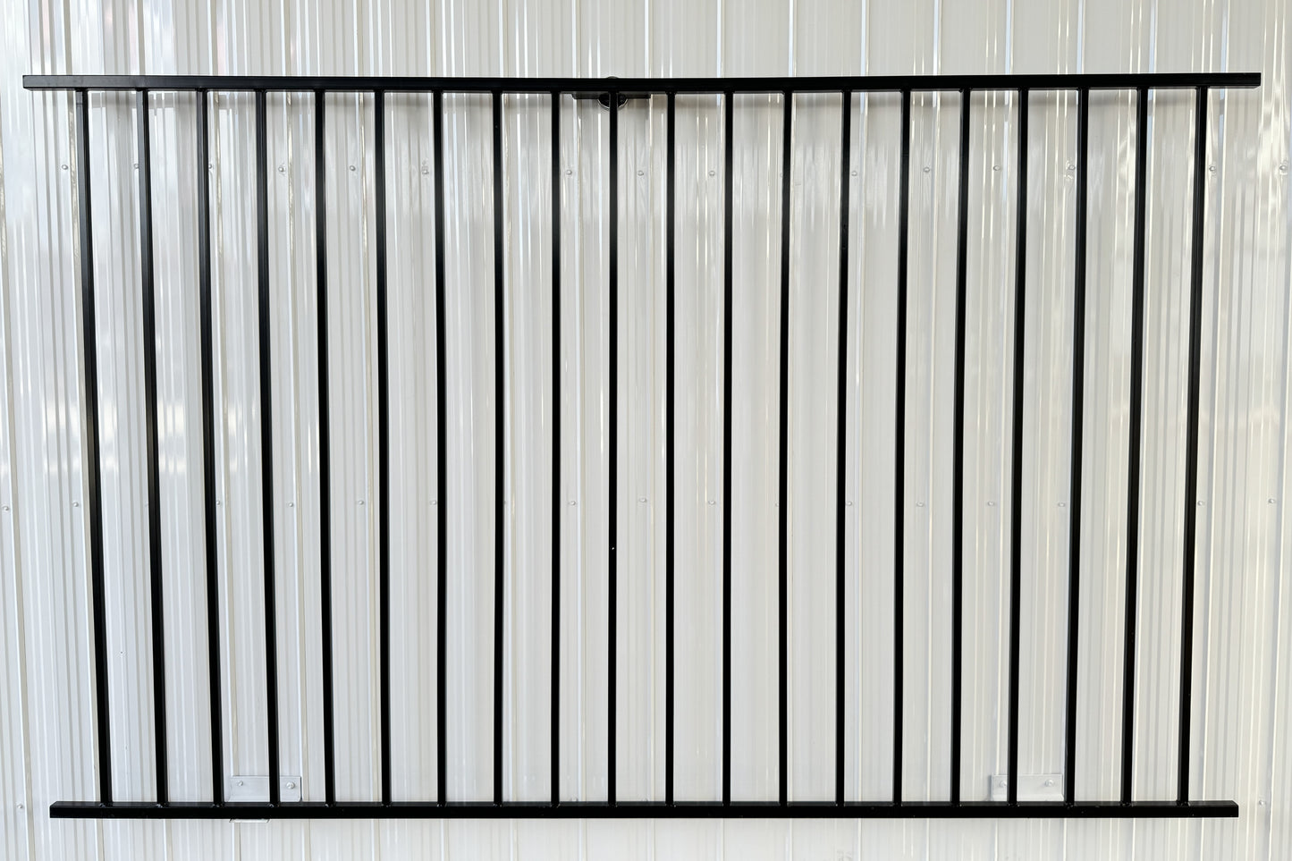 Security Wrought Iron Fence Panels 8ft x 5ft. 2 Rails 5/8" Pickets