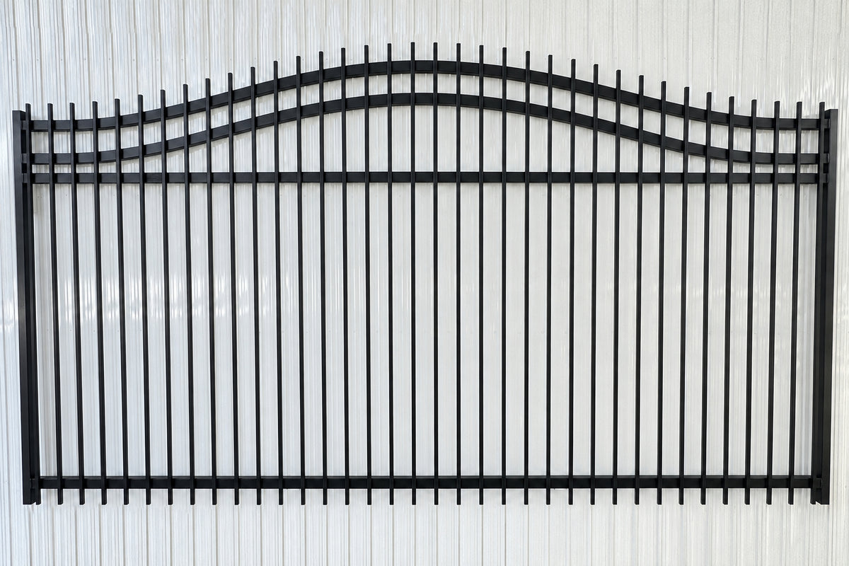 Driveway Wrought Iron Gates With Double Arch