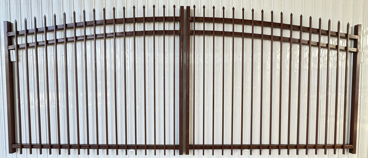 Dual Driveway Wrought Iron Gates