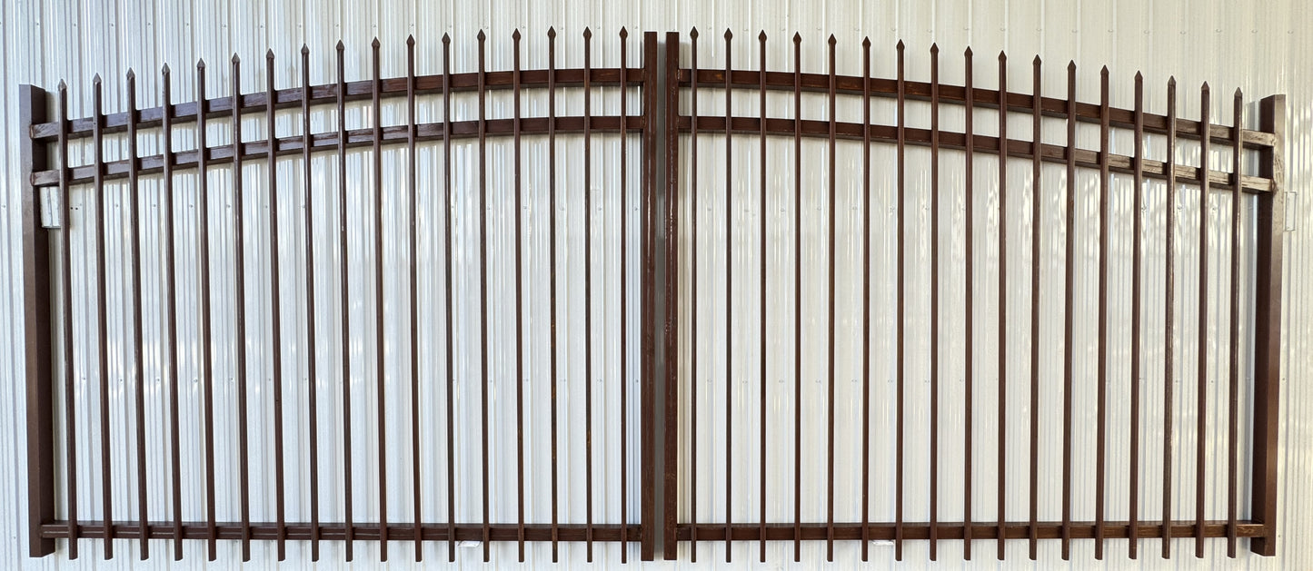 Dual Driveway Wrought Iron Gates