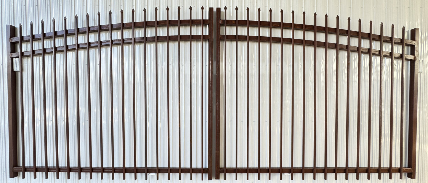Dual Driveway Wrought Iron Gates