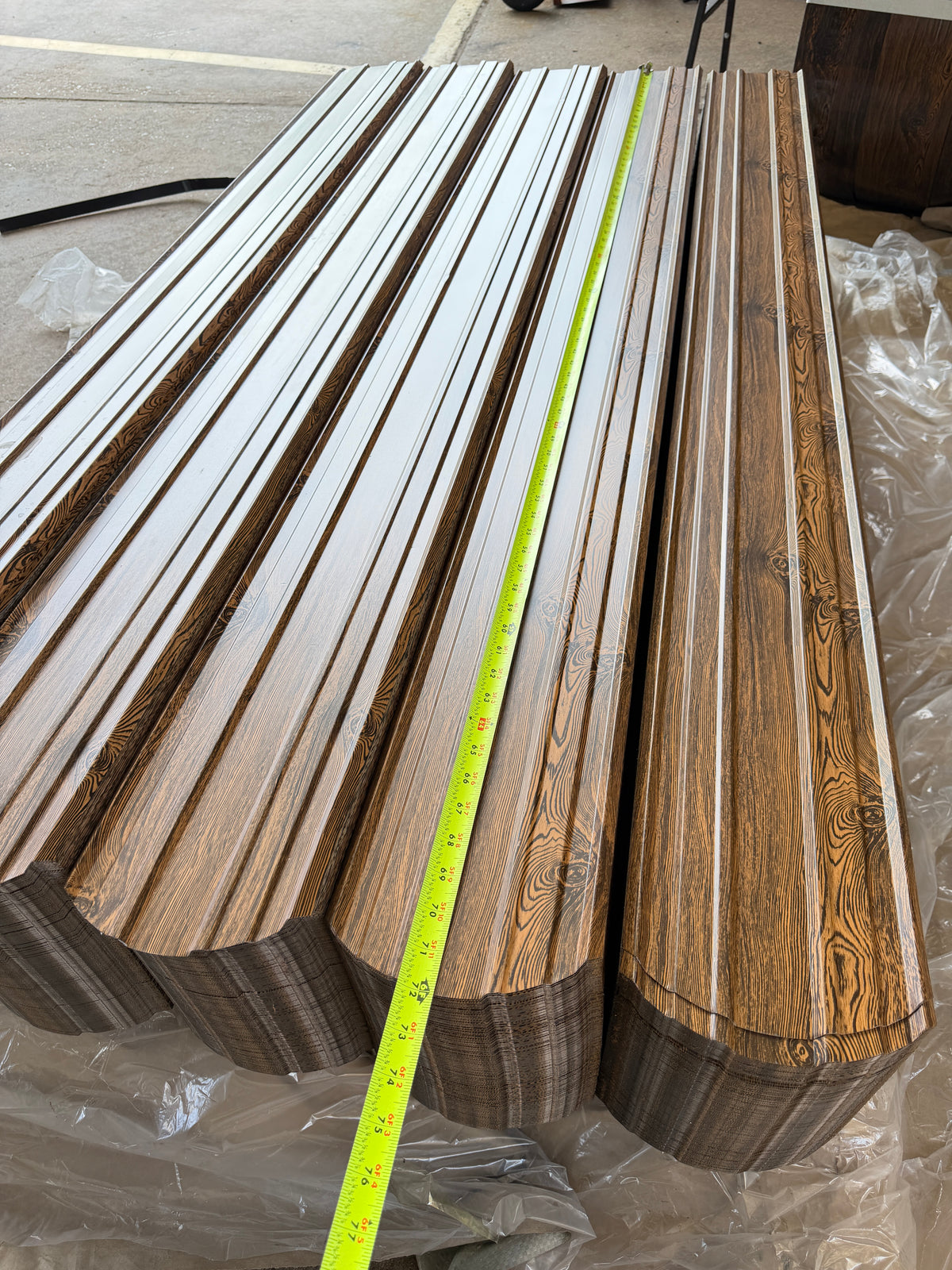 Wood Grain Metal Fence Pickets – Full Pallet