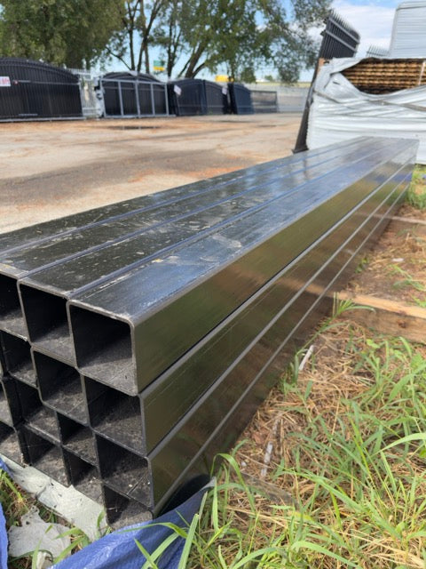 Black Square Tubing Post 4"X 4"X 10' 3/16