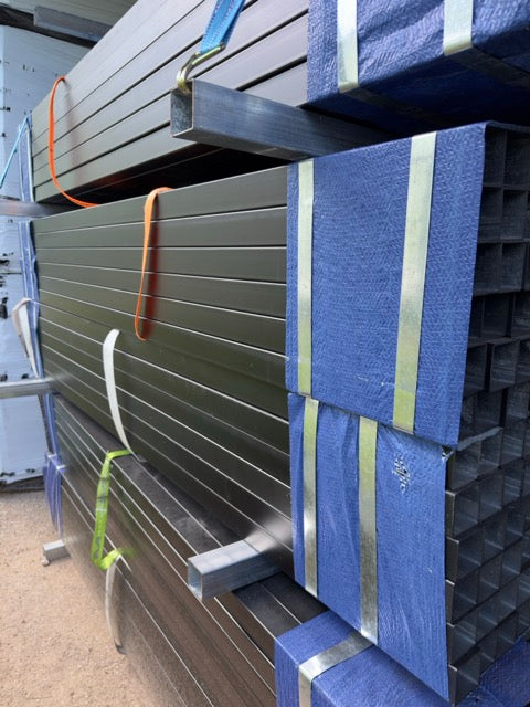 Black Square Tubing 2 1/2" x 2 1/2" x 94" Fence Post