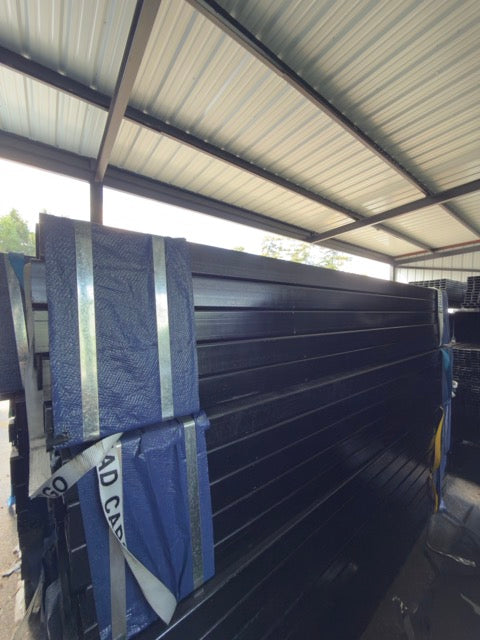 Black Square Tubing Post 4"X 4"X 10' 3/16