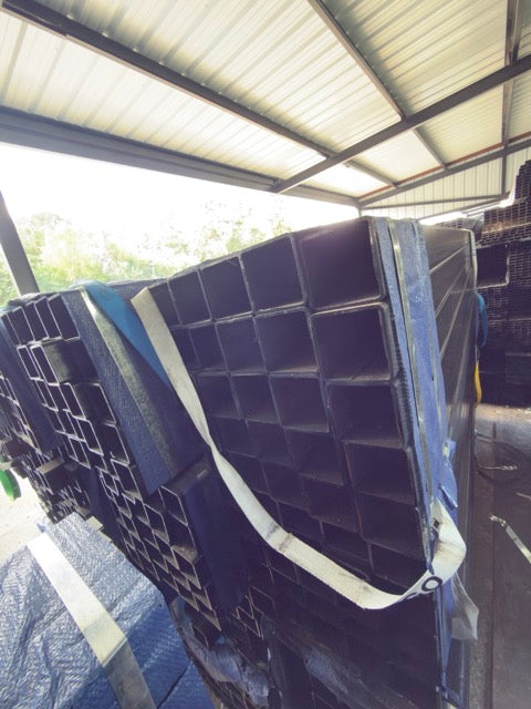 Black Square Tubing Post 4"X 4"X 10' 3/16