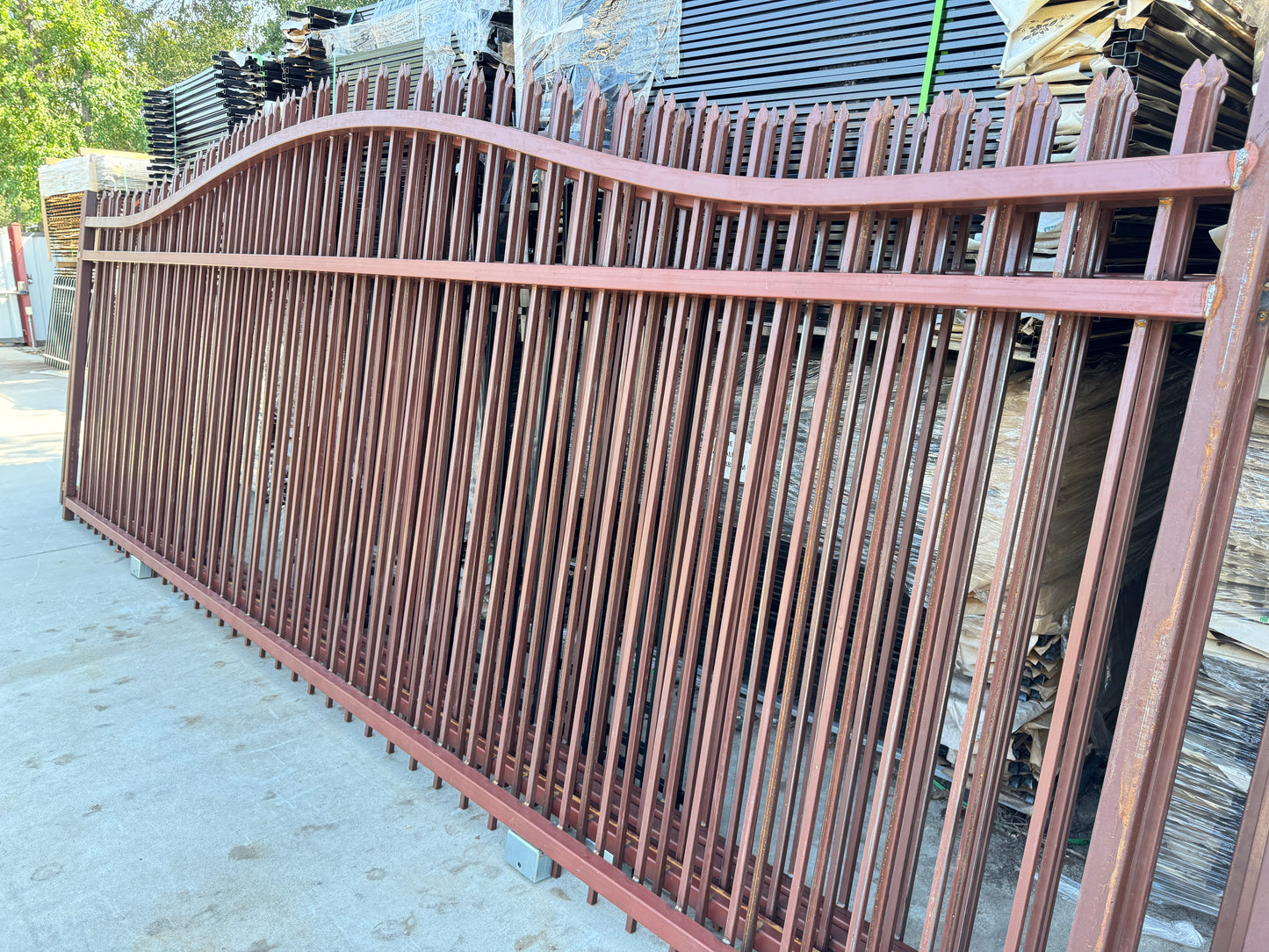 Driveway Wrought Iron Gates With Single Arch