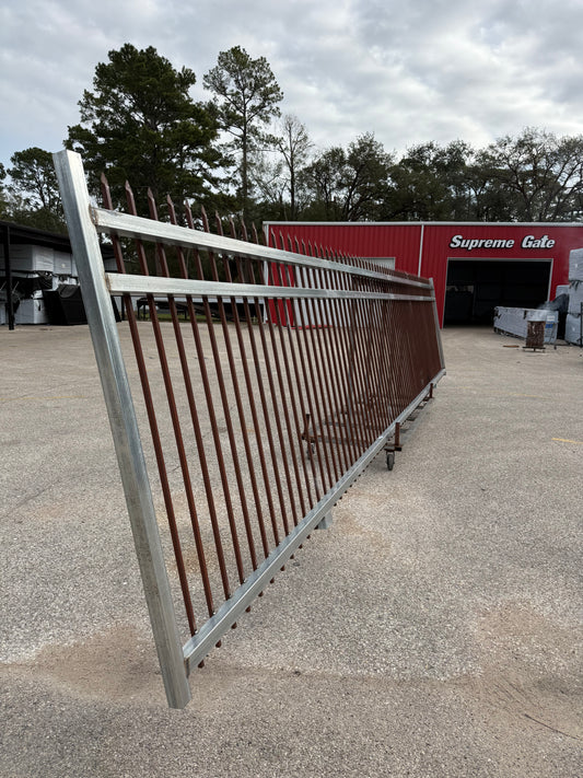 Driveway Wrought Single Iron Gates Red Prime