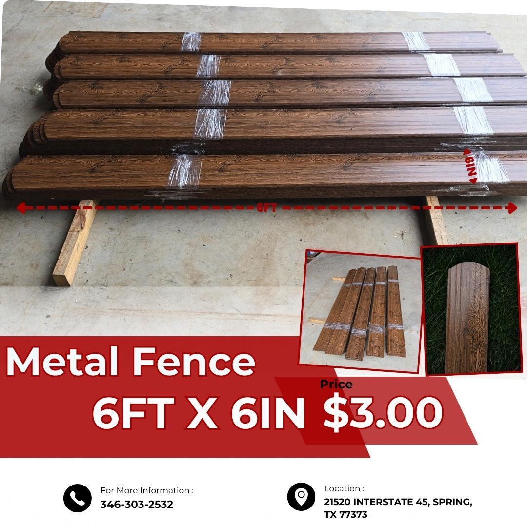 Dura Fence Dark Wood Pattern 6 in. x 6 ft.