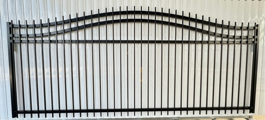 Driveway Wrought Iron Gates With Double Arch