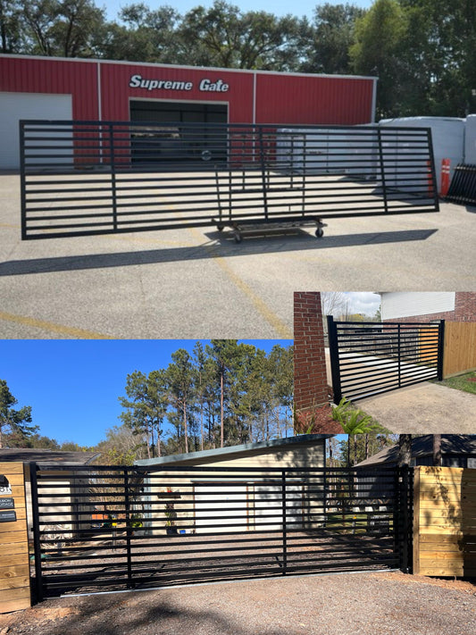 Driveway Wrought Iron Contemporary Gates