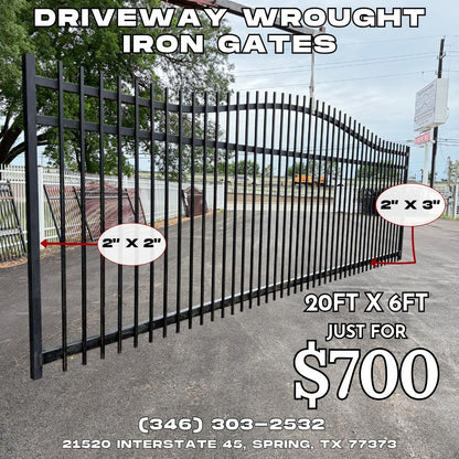 Sliding Driveway Wrought Iron Gates