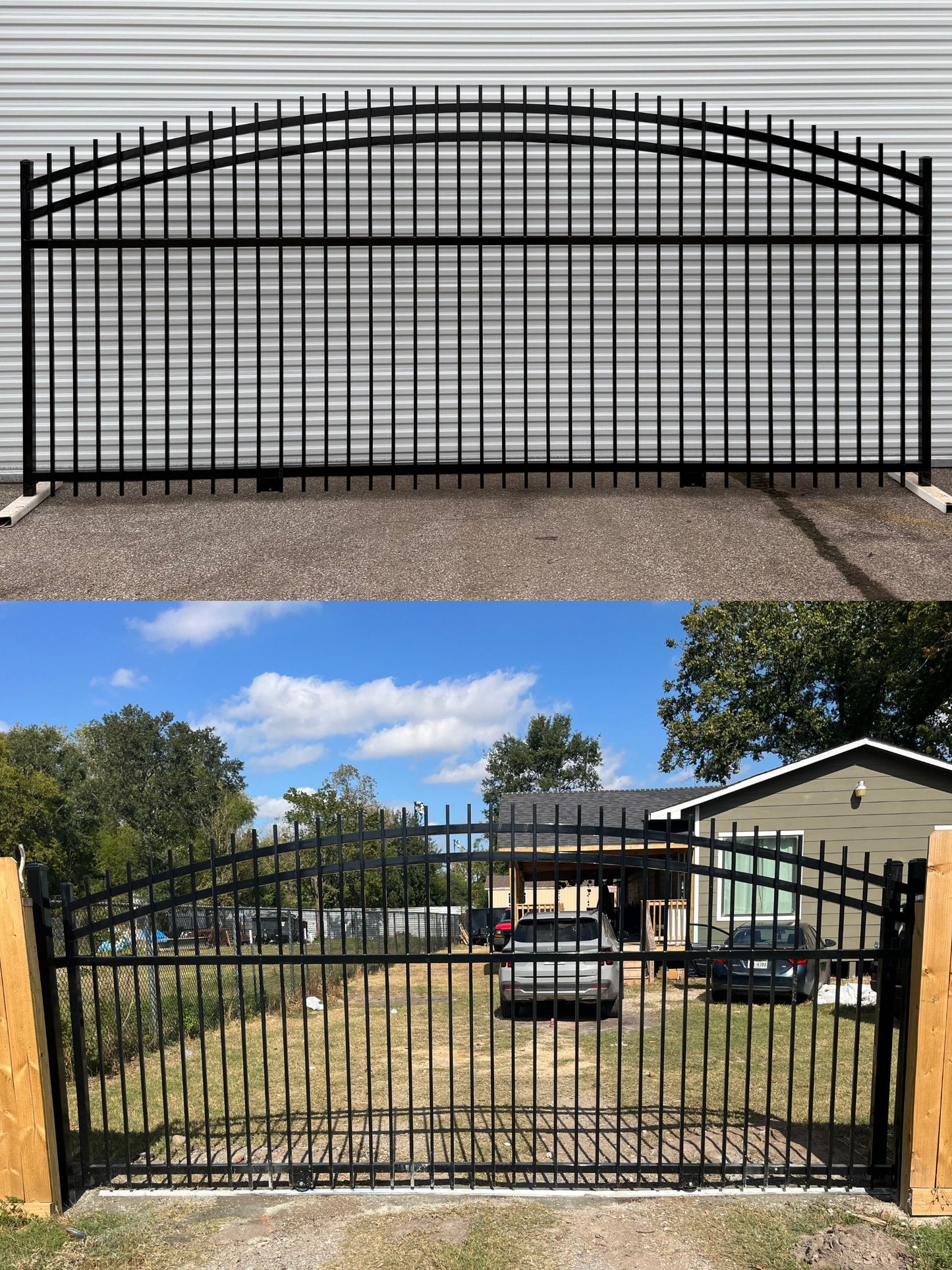 Driveway Wrought Iron Gates Powder Coated
