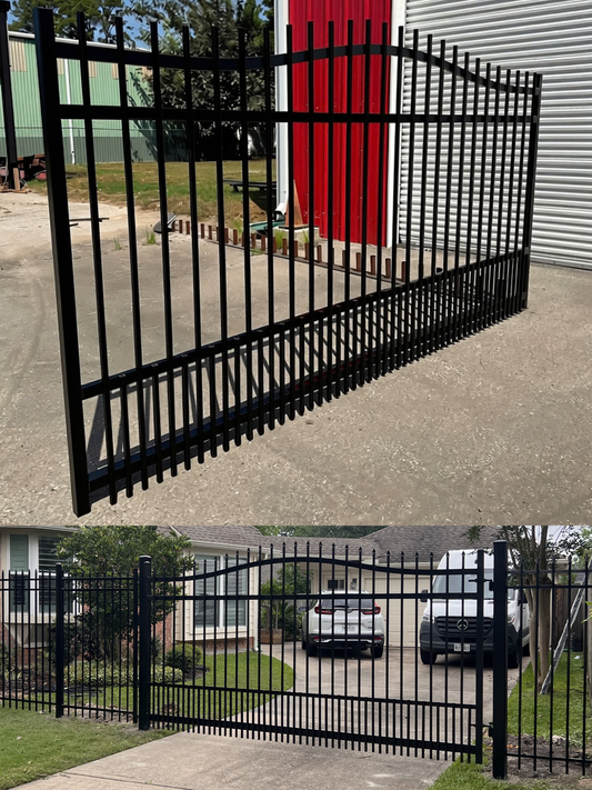 Driveway Wrought Iron Gates With Puppie Bars