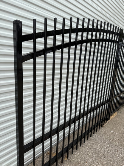 Dual Driveway Wrought Iron Gates Powder Coated