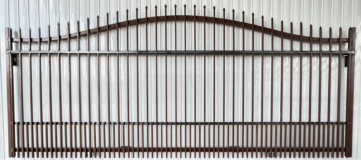 Wheel Box Gate Driveway Wrought Iron Gates With Puppie Bars (Flat bar & Wheel boxes i ...