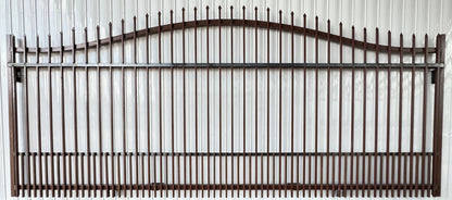 Driveway Wrought Iron Gates With Puppie Bars (Flat bar & Wheel boxes included)