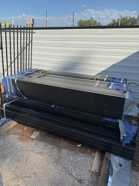 Black Square Tubing 2 1/2" x 2 1/2" x 96" Fence Post