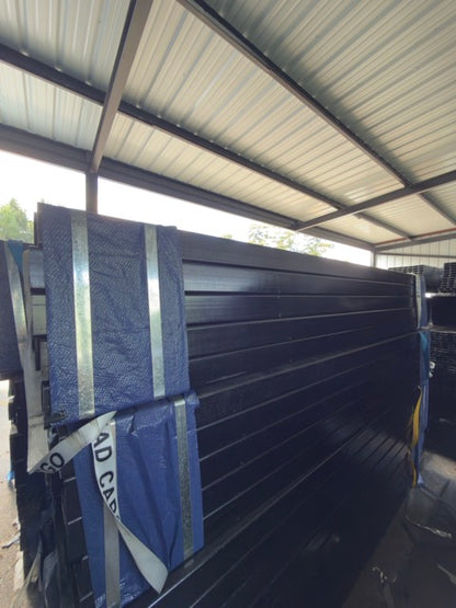 Black Square Tubing Post 4"X 4"X 10' 3/16