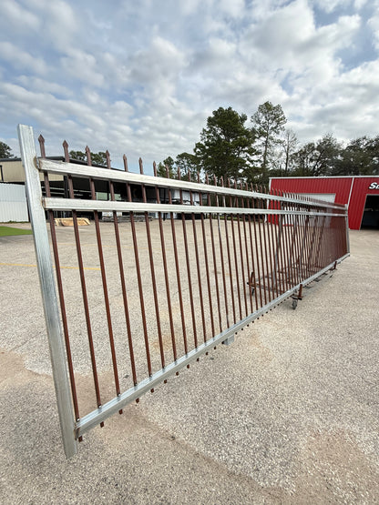 Driveway Wrought Single Iron Gates Red Prime