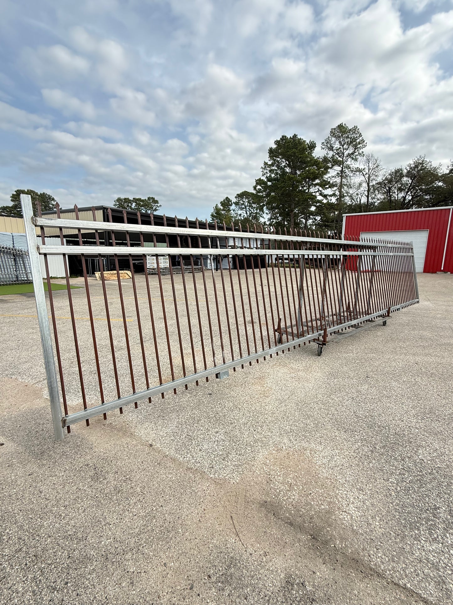 Driveway Wrought Single Iron Gates Red Prime