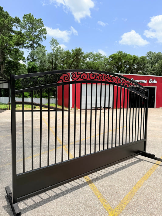 Decorative Arched Sliding Wrought Iron Gate – Elegant Security for Residential and Commercial Properties