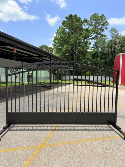 Decorative Arched Sliding Wrought Iron Gate – Elegant Security for Residential and Commercial Properties