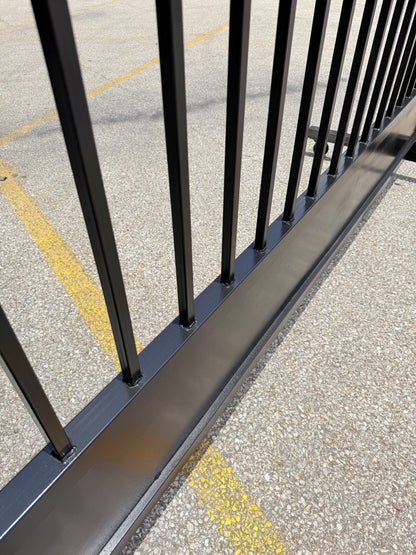 Decorative Arched Sliding Wrought Iron Gate – Elegant Security for Residential and Commercial Properties
