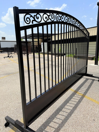 Decorative Arched Sliding Wrought Iron Gate – Elegant Security for Residential and Commercial Properties